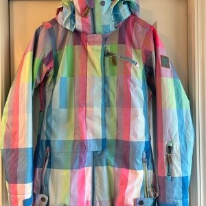 ROXY Ski / Snowboard jacket Small plaid 10k
